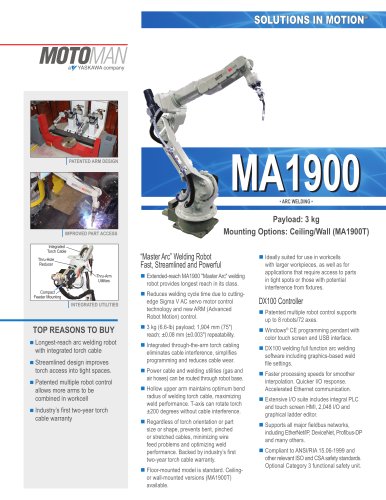 Motoman MA1900 "Master Arc" Welding Robot