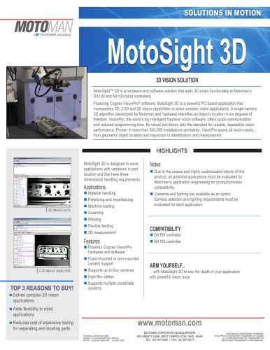 Motoman MotoSight 3D Vision Solution