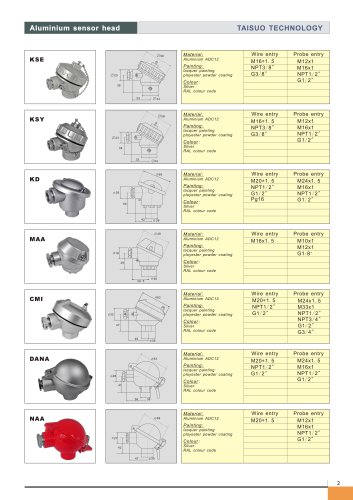 Aluminium sensor head