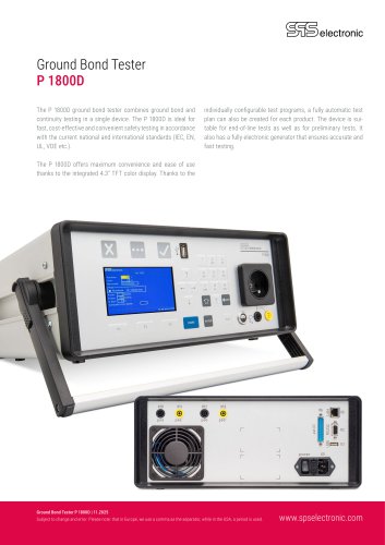Ground Bond Tester P 1800D