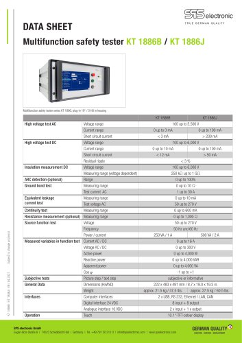 Hipot safety analyser KT 1886J