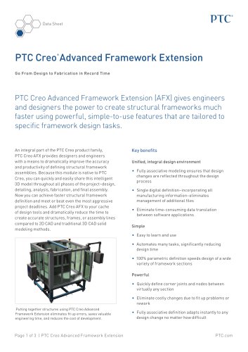 PTC Creo ®  Advanced Framework Extension