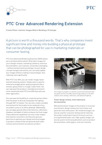 PTC ®  Creo ®  Advanced Rendering Extension