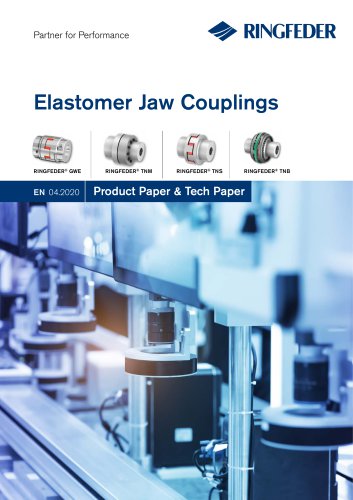 Product Paper Elastomer Jaw Couplings RINGFEDER® GWE, TNM, TNS & TNB