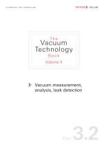 Vacuum measurement, Analysis, Leak detection (Part 3.2)