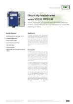 Electrically heated valves series V3/2-H, MV3/2-H