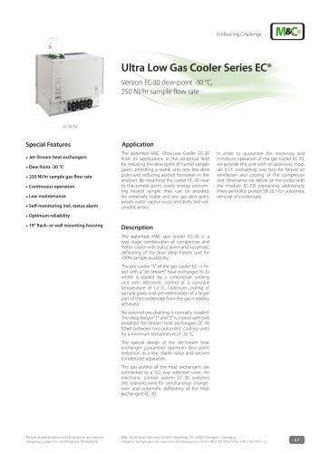 Ultra Low Gas Cooler Series EC®