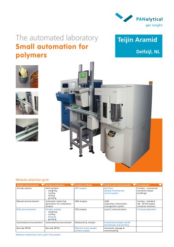 Small automation for polymers – Teijin Aramid