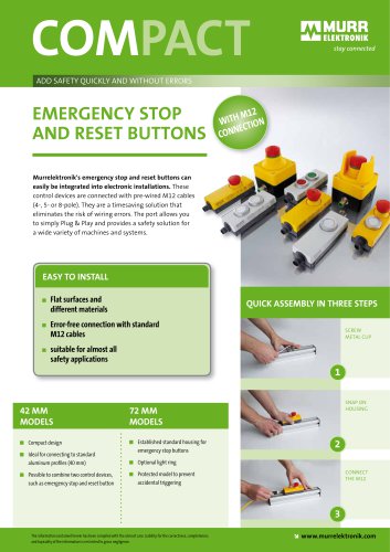 EMERGENCY STOP and RESET Buttons