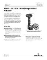 Fisher™ 1052 Size 70 Diaphragm RotaryActuator