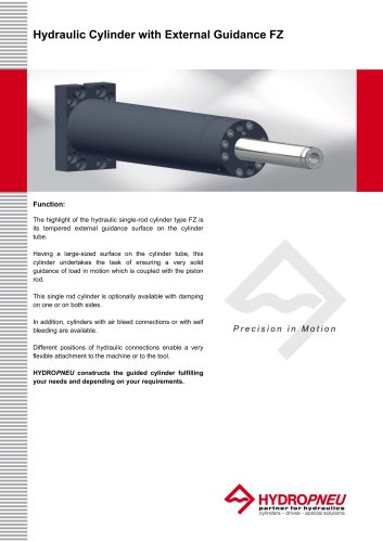 Hydraulic Cylinder with External Guidance FZ