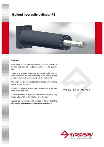 Special Cylinders · Guided Hydraulic Cylinder FZ