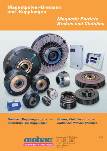 Magnetic powder brakes and coupling