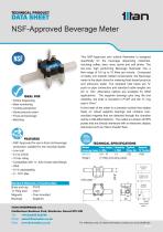 NSF-Approved Beverage Flowmeter (Turbine)