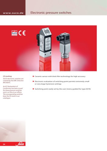 Electronic pressure monitoring