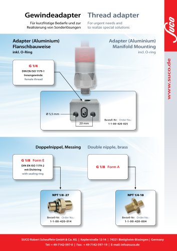 SUCO Thread adapter