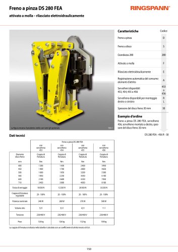 Scheda tecnica DS 280 FEA