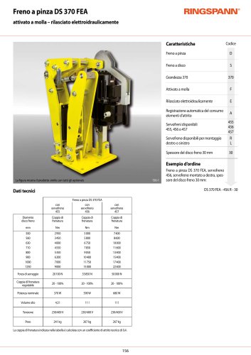 Scheda tecnica DS 370 FEA