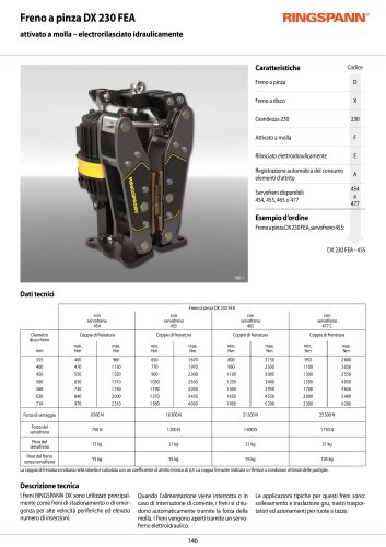 Scheda tecnica DX 230 FEA