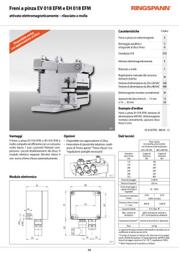 Scheda tecnica EH 018 EFM