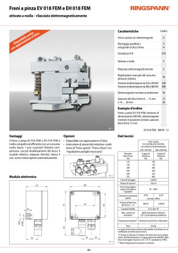 Scheda tecnica EH 018 FEM