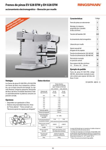 Scheda tecnica EH 028 EFM