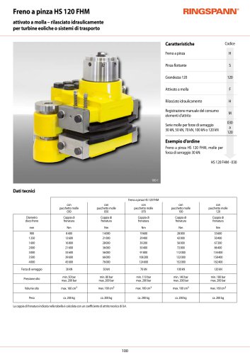 Scheda tecnica HS 120 FHM
