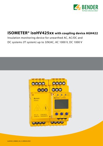 ISOMETER® isoHV425xx mit Ankoppelgerät AGH422