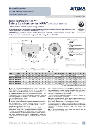 Dimensions, type KRP/T