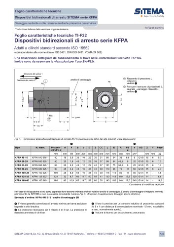 Dispositivi bidirezionali di arresto series KFPA