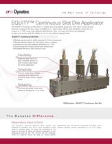 EQUITY Continuous Slot Die Applicator