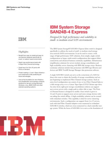 IBM System Storage SAN24B-4 Express