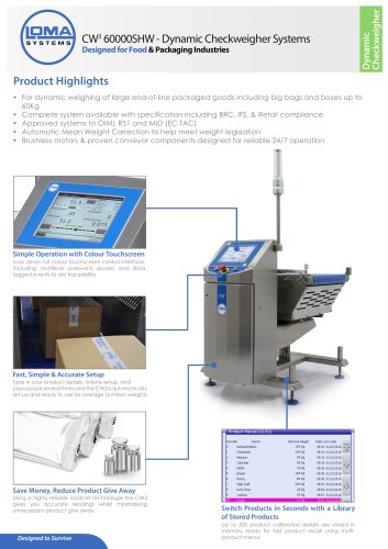 Checkweigher for up to 60 kg