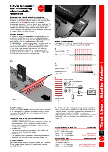 electrofieldmeter Static Meter I