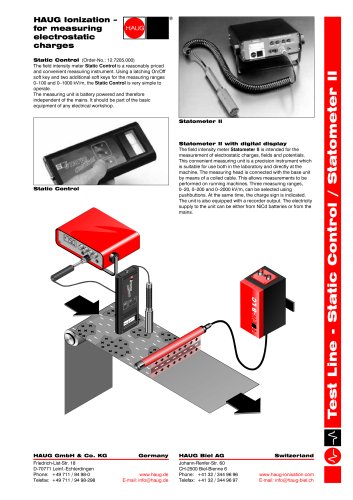 Field intensity meters Static Control / Statometer II