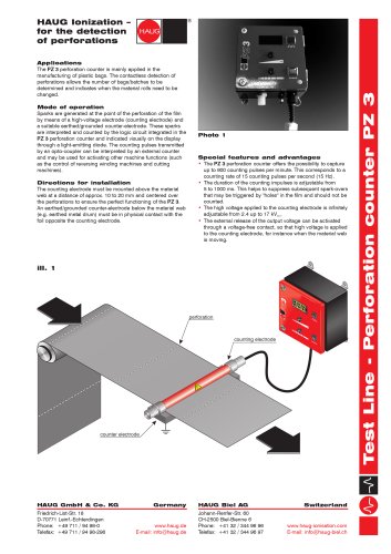 Perforation counter PZ 3