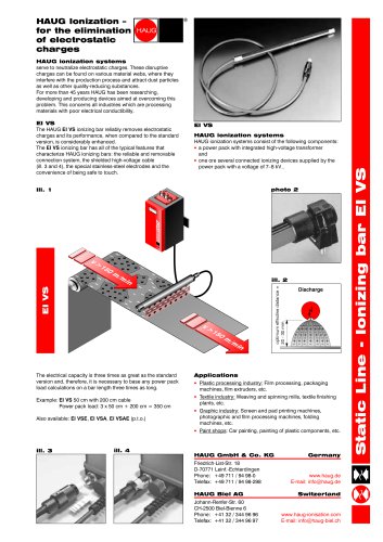 Static Line - Ionizing bar EI VS