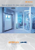 Special doors for clean room applications