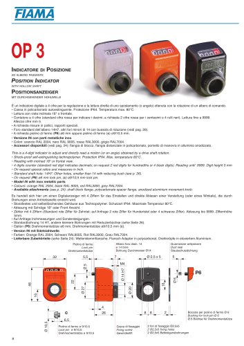 OP3 Position indicator with hollow shaft