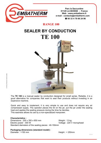 TE100 manual conduction sealer