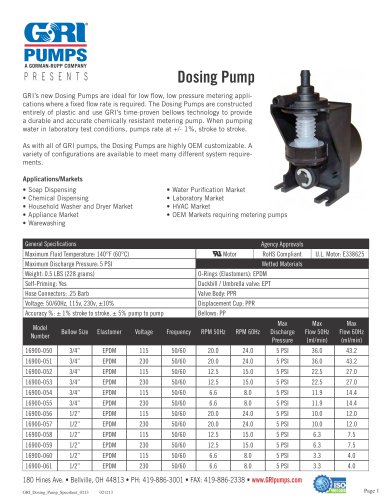 GRI Dosing Pump