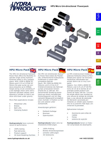 HPU Micro Uni - directional  Powerpack