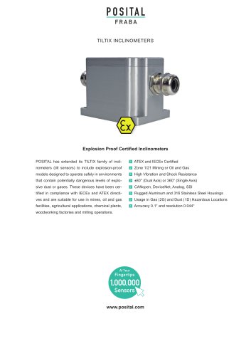 POSITAL Explosion Proof Certified Inclinometers