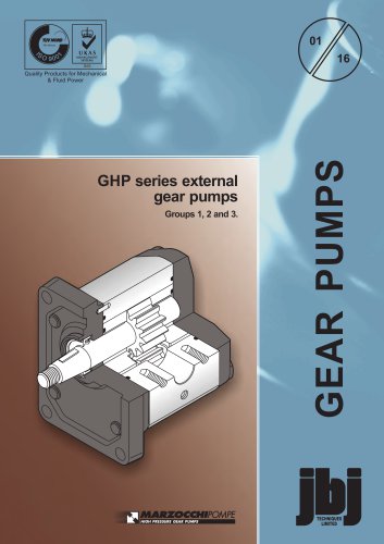 GHP series external gear pumps Groups 1, 2 and 3