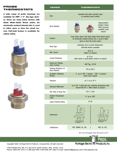 Probe Thermostats