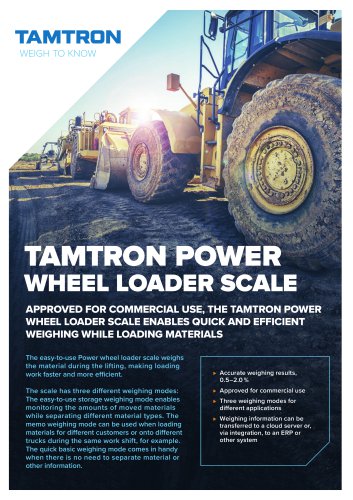 Tamtron Power Wheel Loader Scale