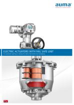 Electric actuators with fail safe unit