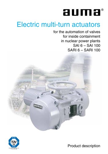 Electric multi-turn actuators