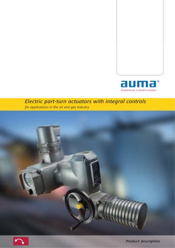 Product description Electric part-turn actuators with integral controls