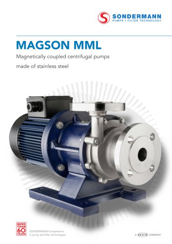 MAGSON MML  Magnetically coupled centrifugal pumps made of stainless steel